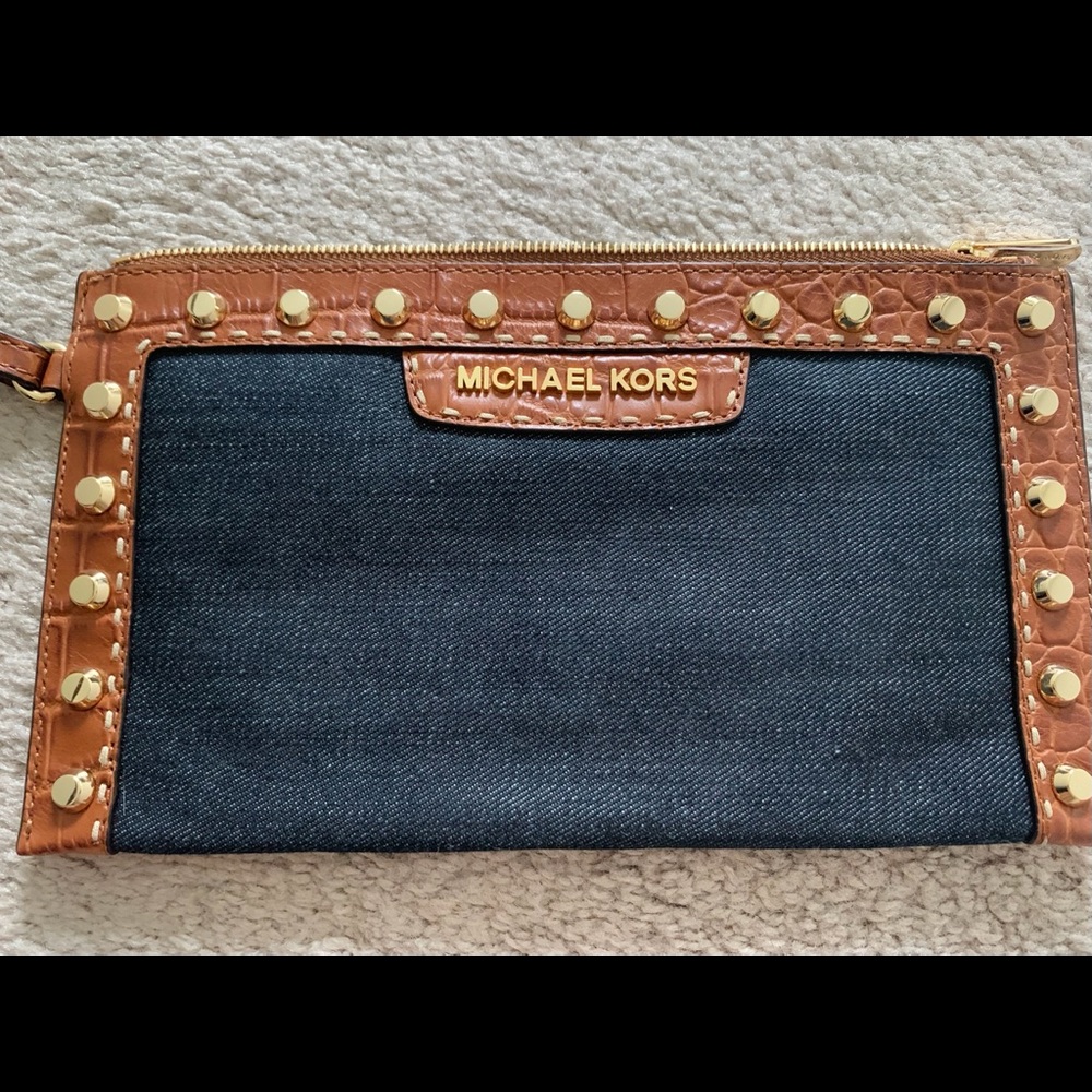 Michael Kors Denim Clutch